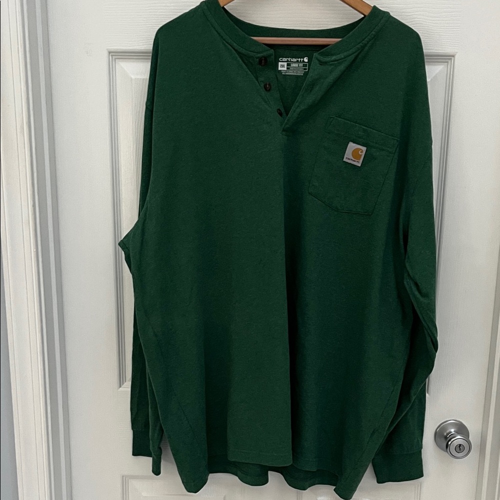 Carhartt Forest Green Henley Shirt